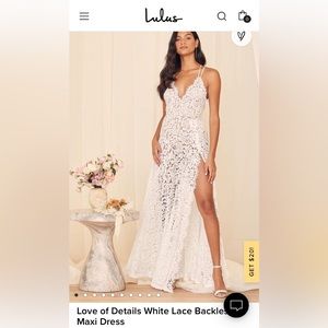 NWT Lulus lace backless dress size Large